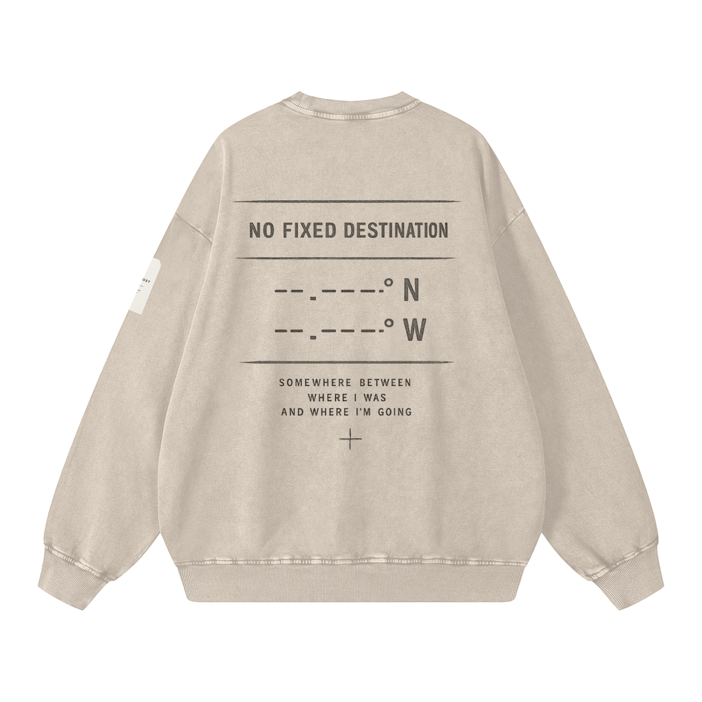 KIND OF LOST SNOW WASH OVERSIZED SWEATSHIRT