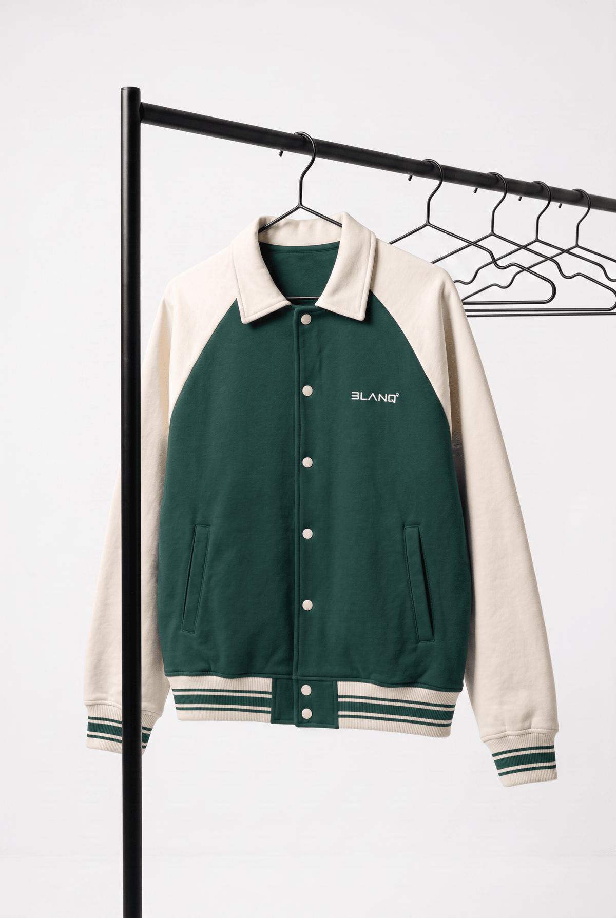 CONTRAST SLEEVE BASEBALL JACKET - BLANQ²
