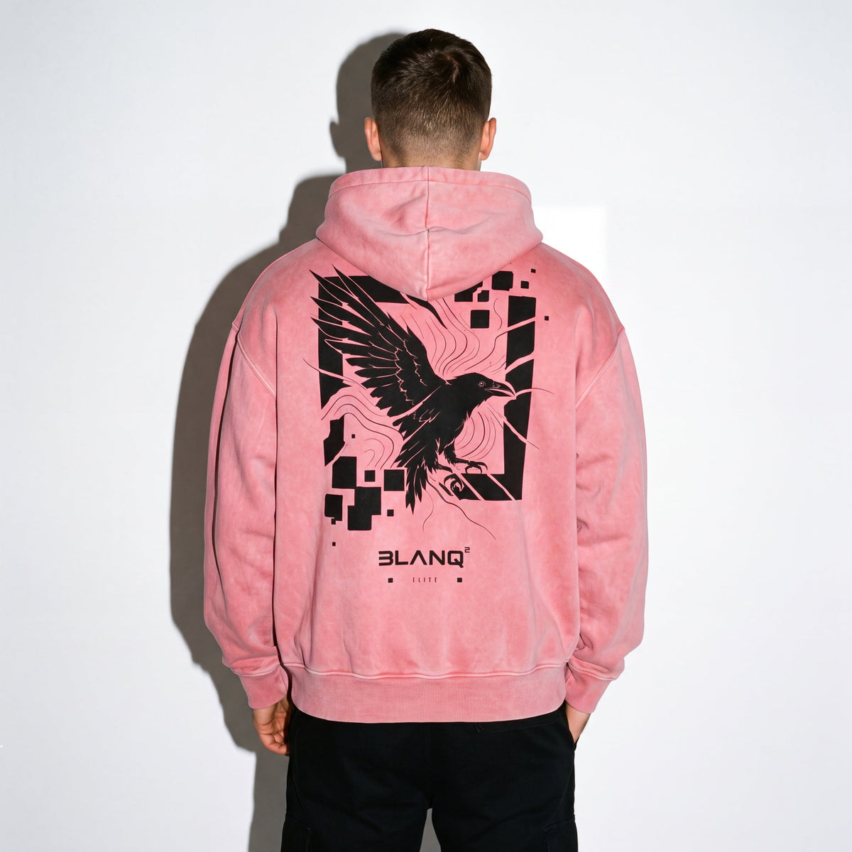 CROW OVERSIZED HEAVYWEIGHT HOODIE - BLANQ²