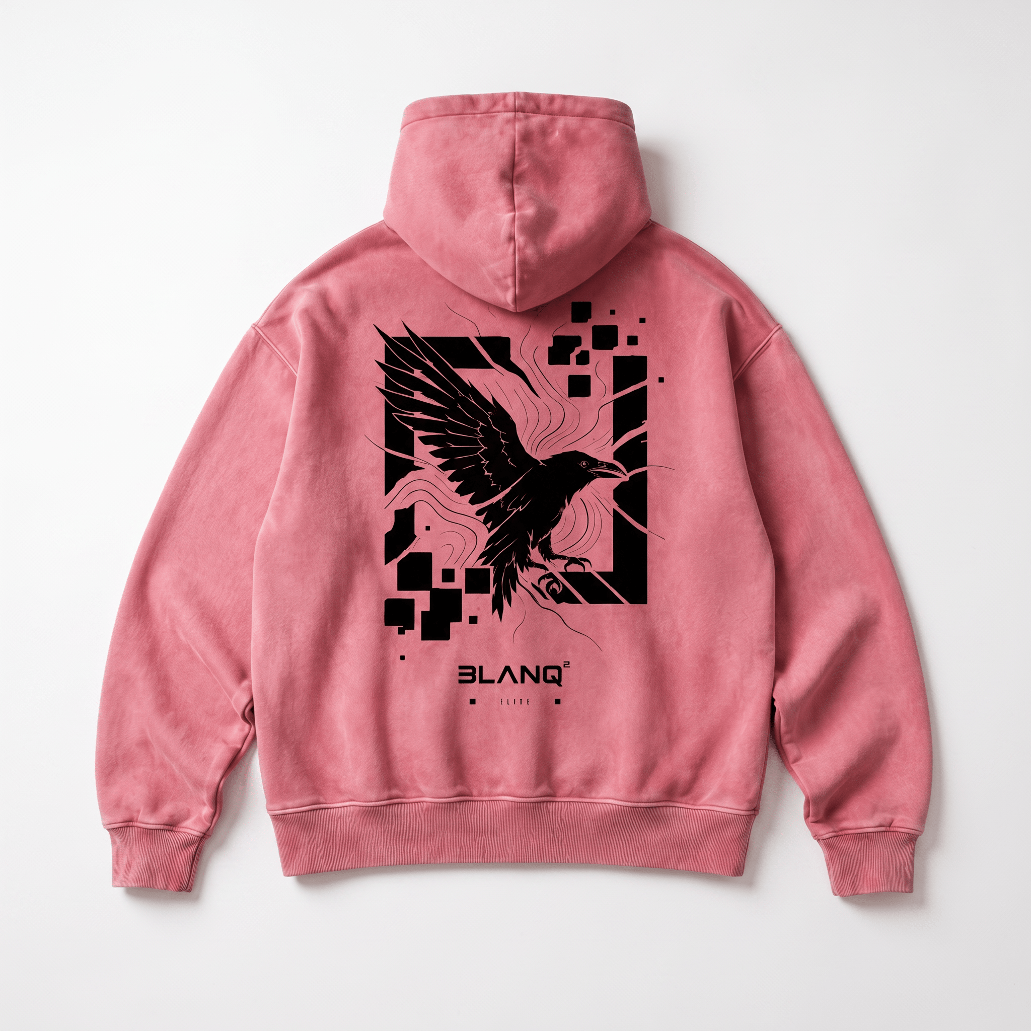CROW OVERSIZED HEAVYWEIGHT HOODIE - BLANQ²