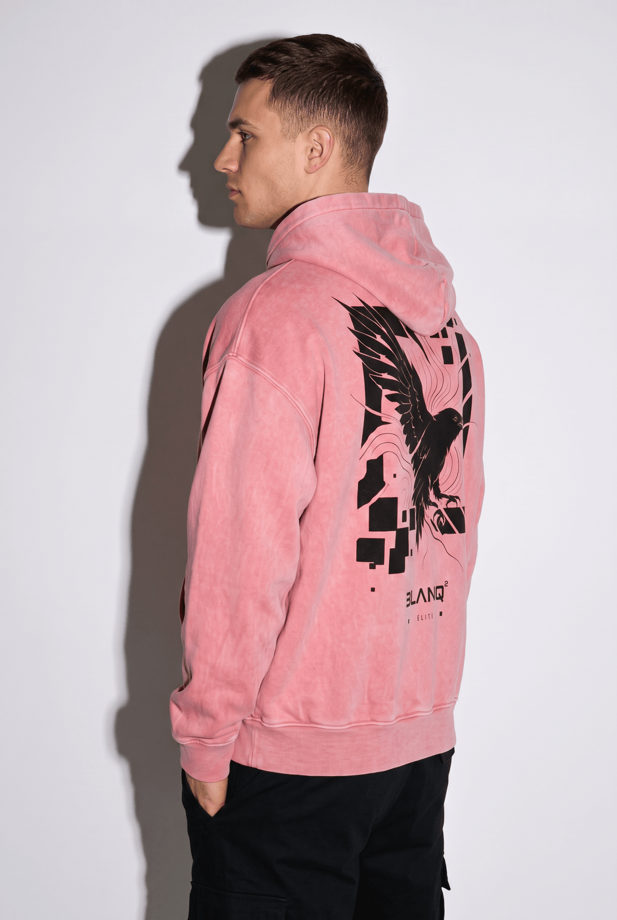 CROW OVERSIZED HEAVYWEIGHT HOODIE - BLANQ²