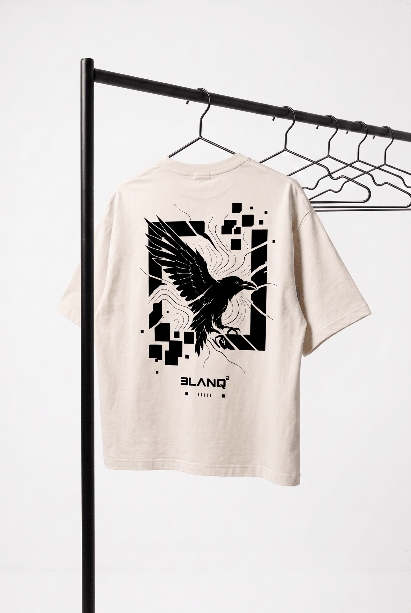 CROW OVERSIZED HEAVYWEIGHT T-SHIRT - BLANQ²