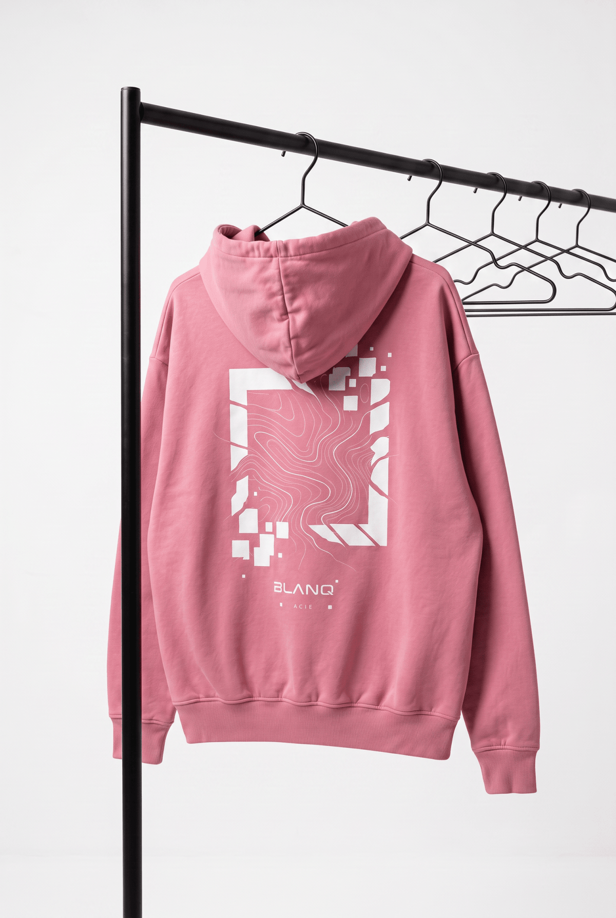CUBED OVERSIZED HEAVYWEIGHT HOODIE - BLANQ²