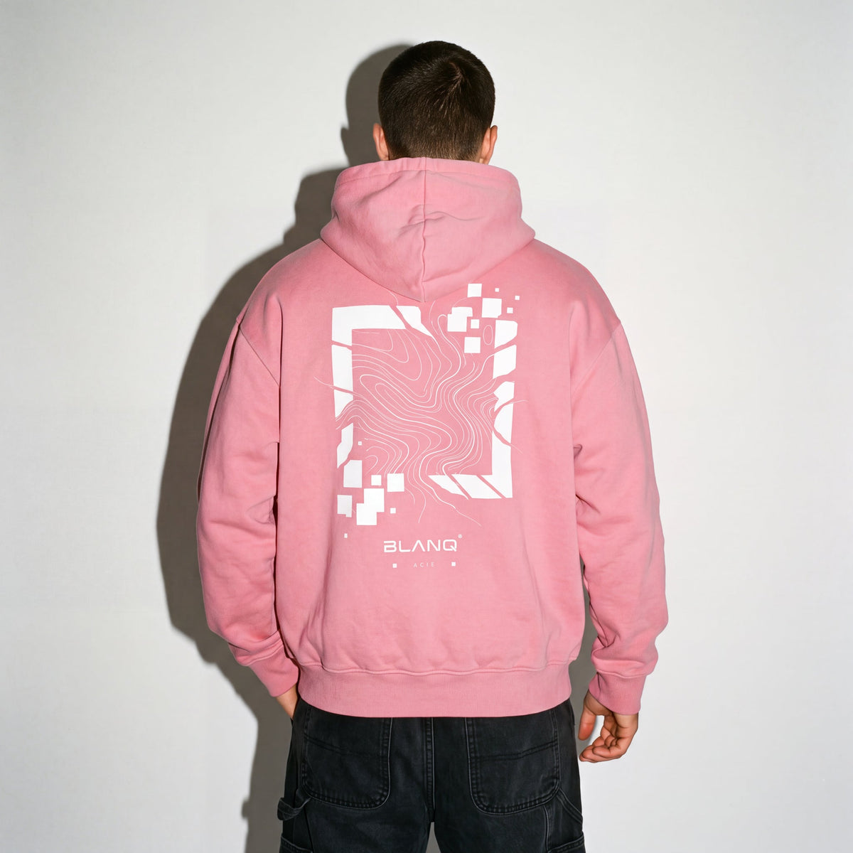 CUBED OVERSIZED HEAVYWEIGHT HOODIE - BLANQ²