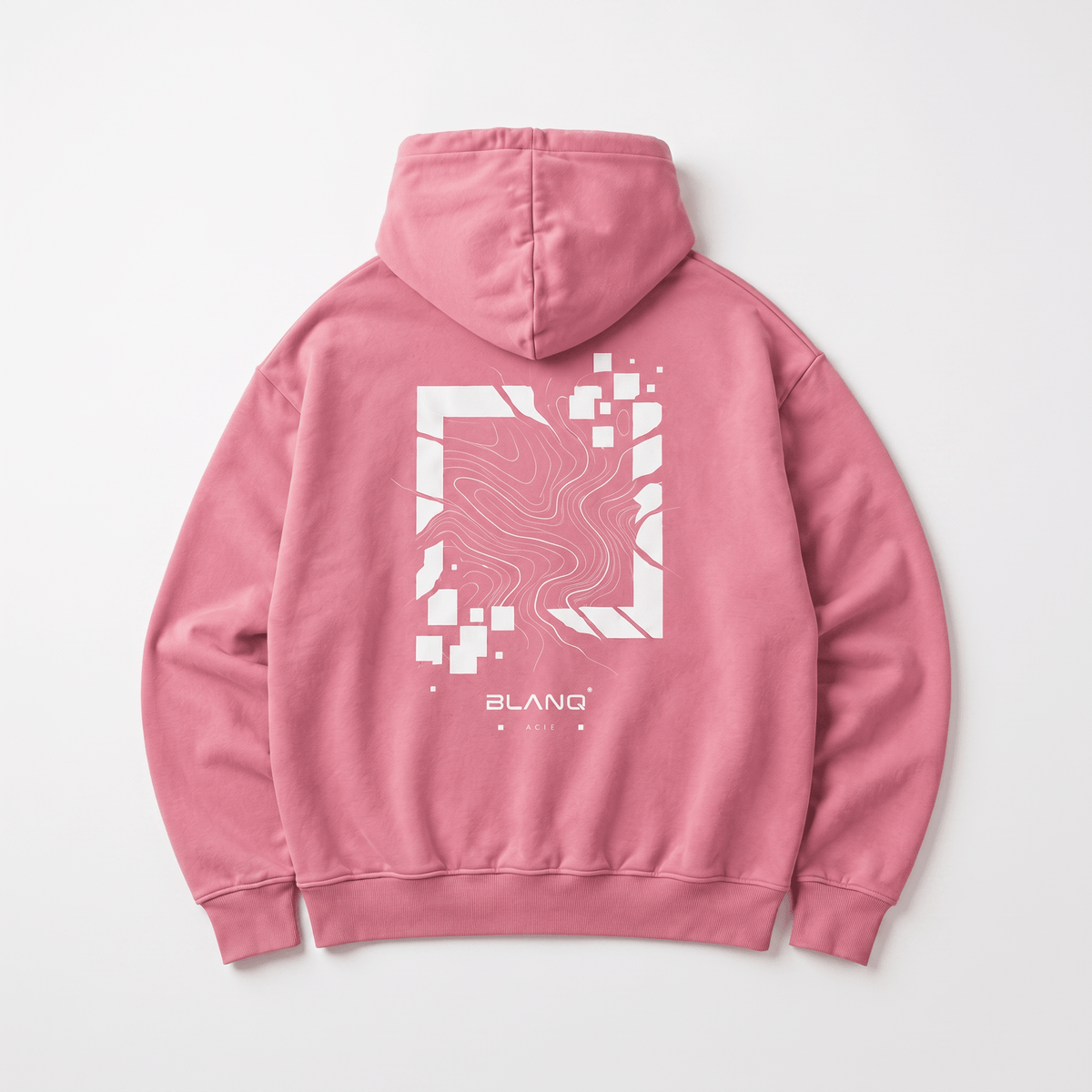 CUBED OVERSIZED HEAVYWEIGHT HOODIE - BLANQ²