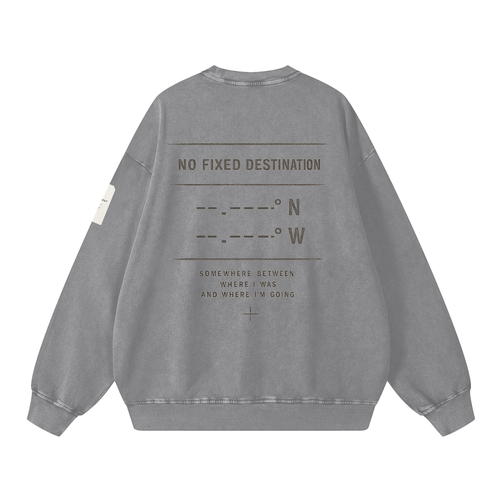KIND OF LOST SNOW WASH OVERSIZED SWEATSHIRT