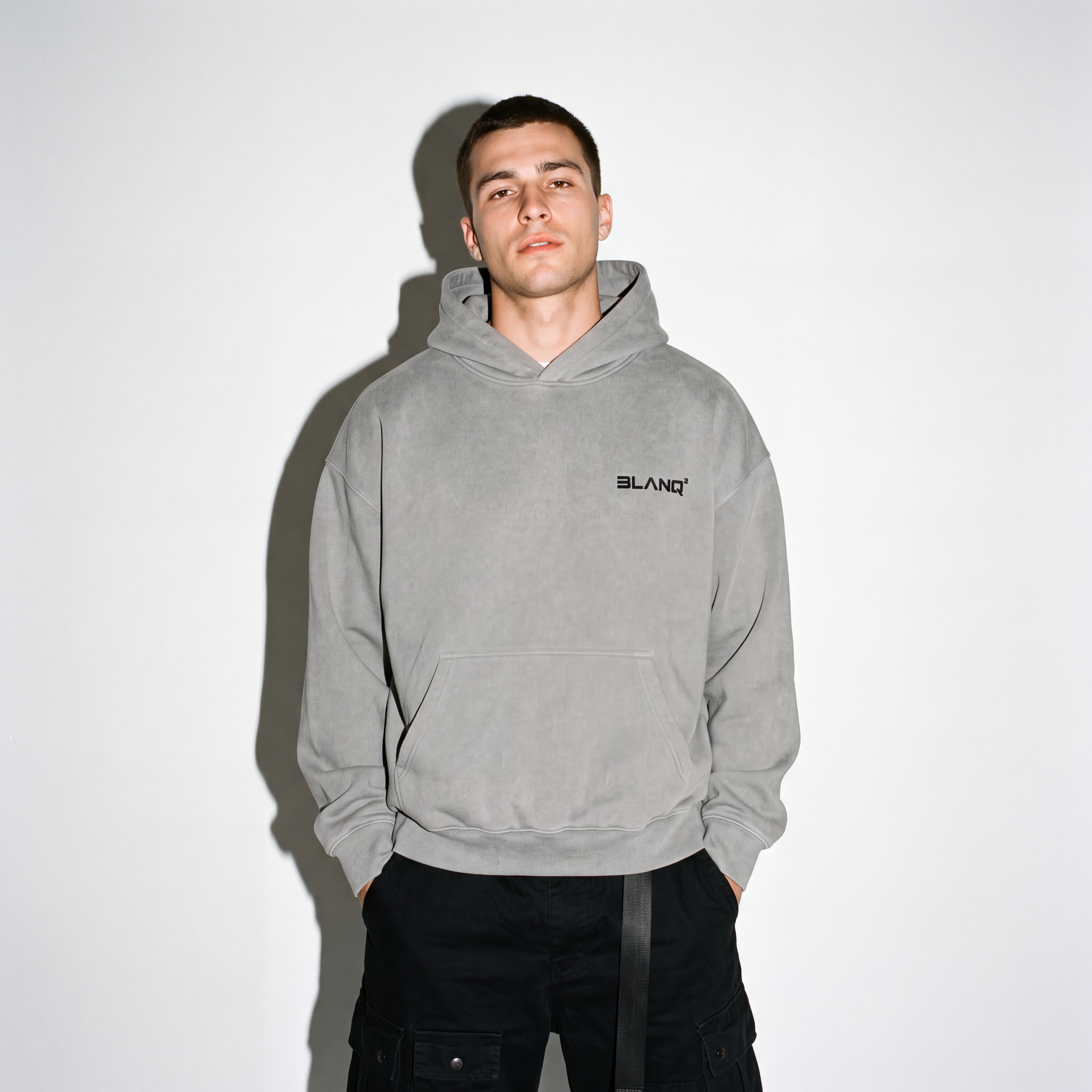 GREY BASICS OVERSIZED HEAVYWEIGHT HOODIE