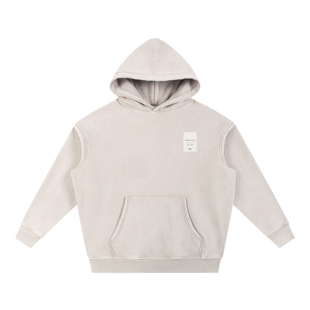 KIND OF LOST WORDMARK SNOW WASH OVERSIZED HOODIE