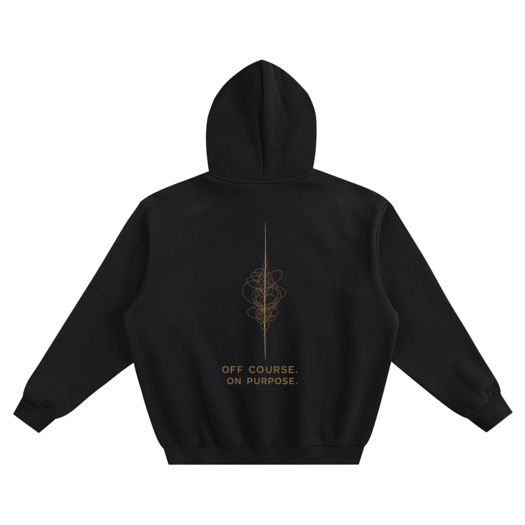 Off Course, On Purpose Oversized Fleeced Hoodie