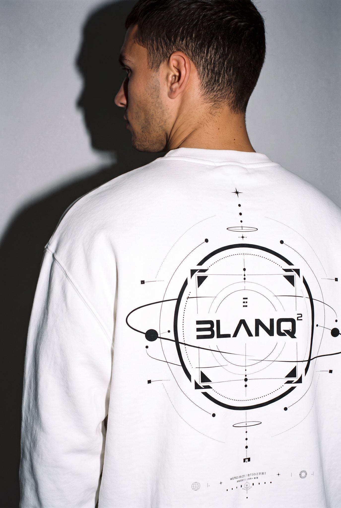 ESSENTIAL ATOM HEAVYWEIGHT CREWNECK SWEATSHIRT - BLANQ²