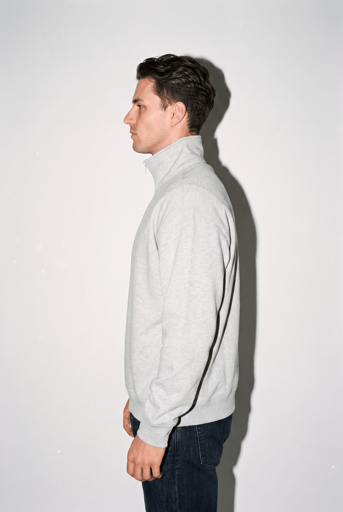 Essentials Quarter-Zip Drop Shoulder Sweatshirt - BLANQ²