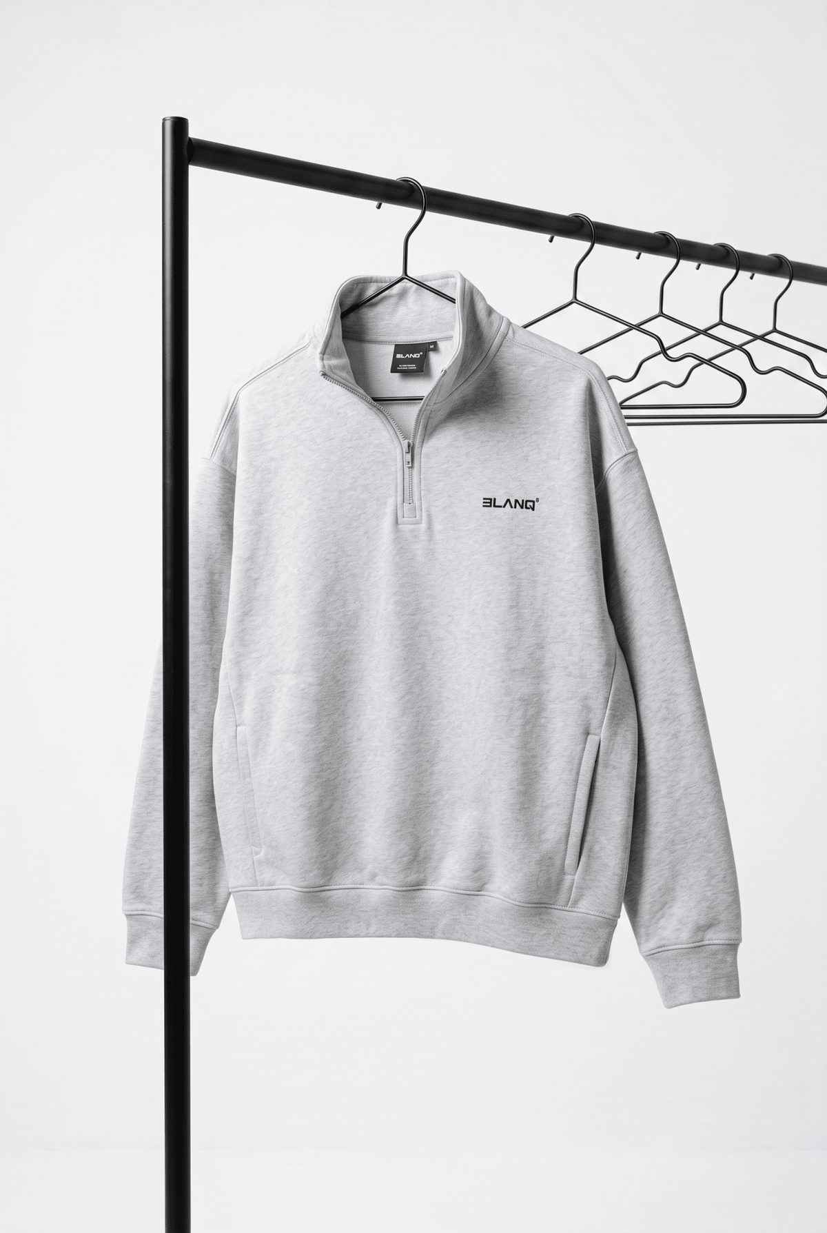 Essentials Quarter-Zip Drop Shoulder Sweatshirt - BLANQ²