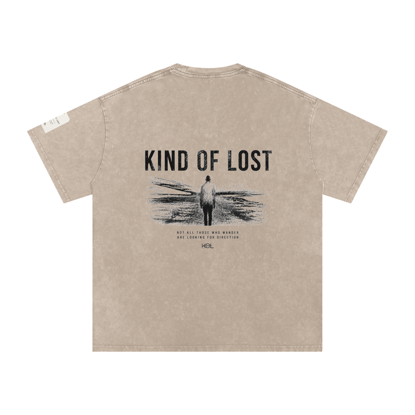 KIND OF LOST SNOW WASH OVERSIZED T-SHIRT