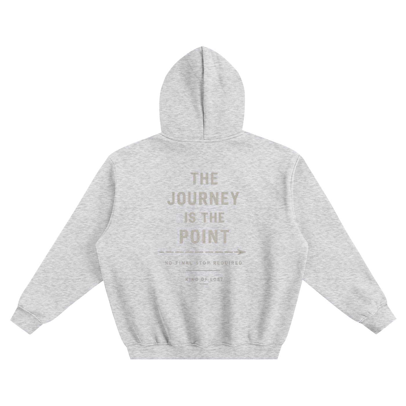 The Journey Is The Point Fleeced Boxy Hoodie