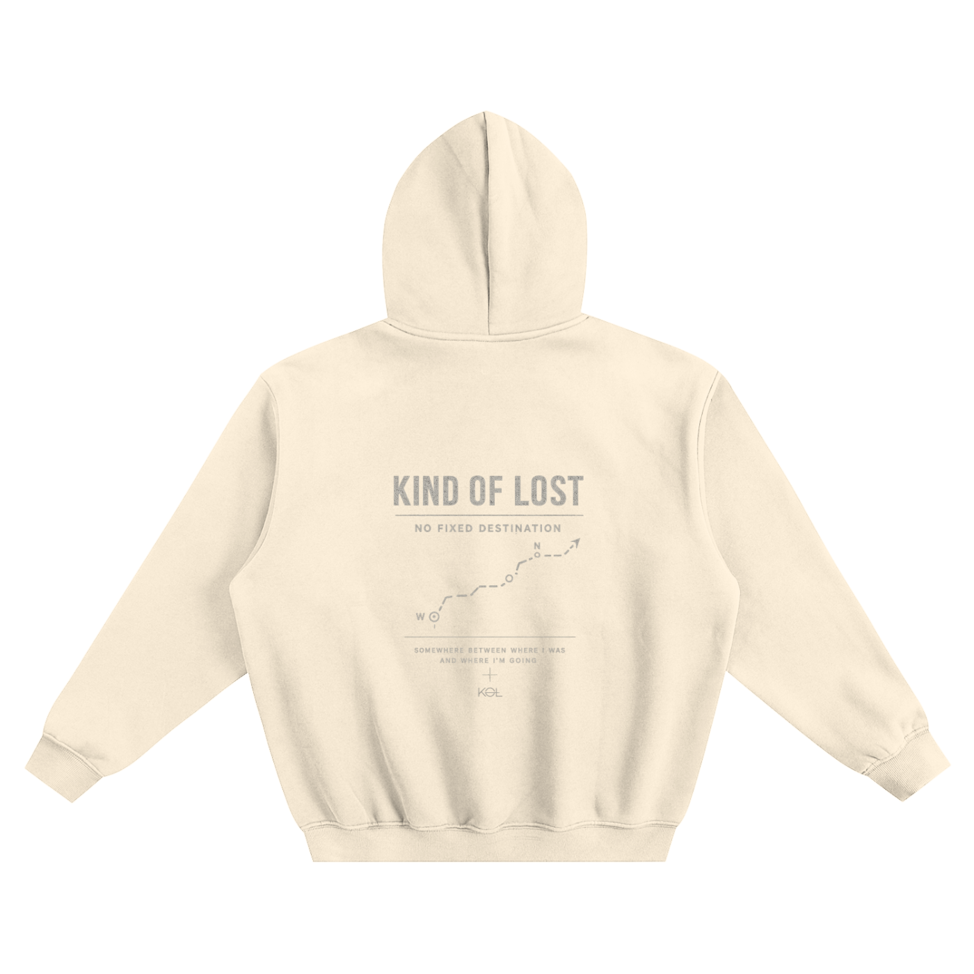 No Fixed Destination Oversized Fleeced Hoodie