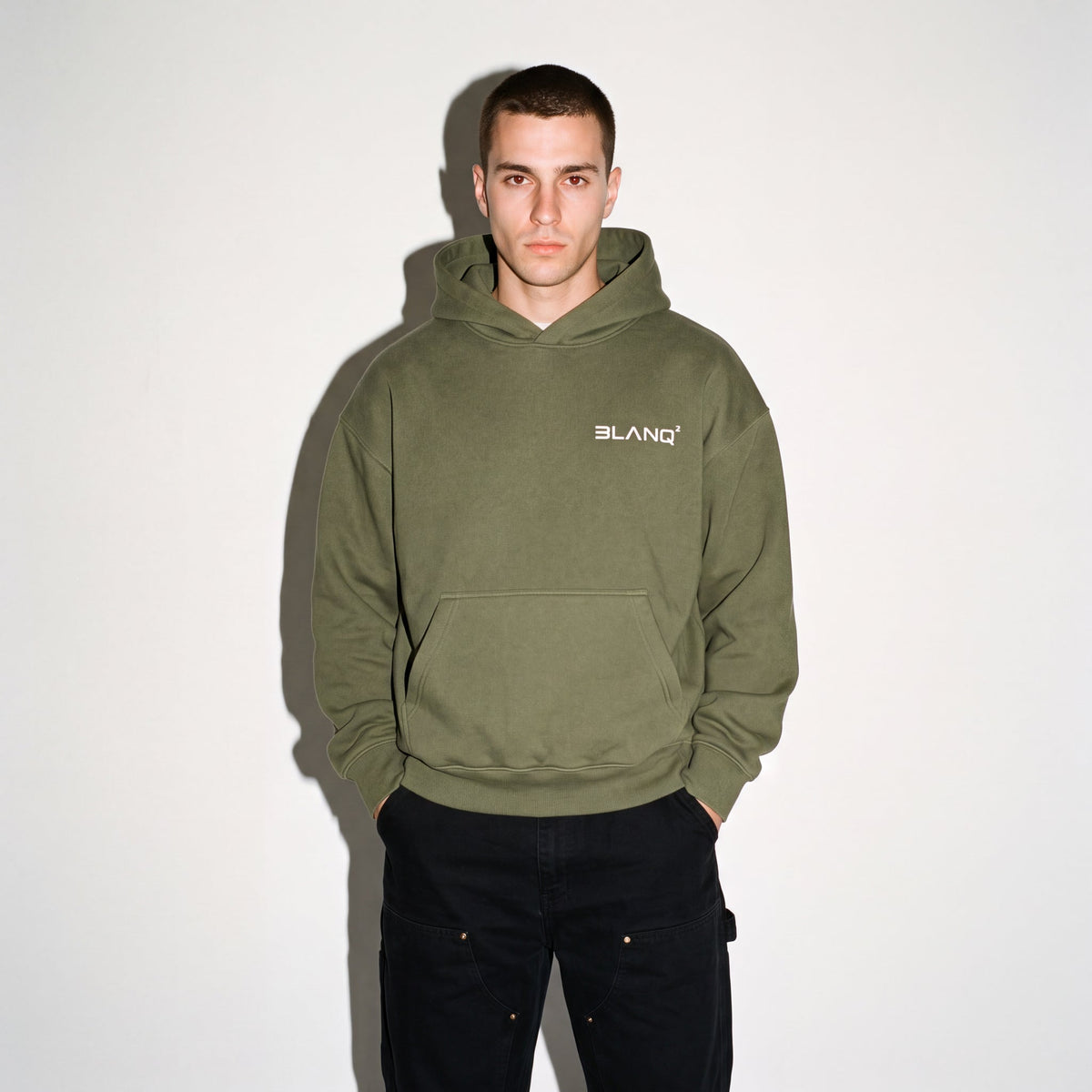 GREEN BASICS OVERSIZED HEAVYWEIGHT HOODIE - BLANQ²