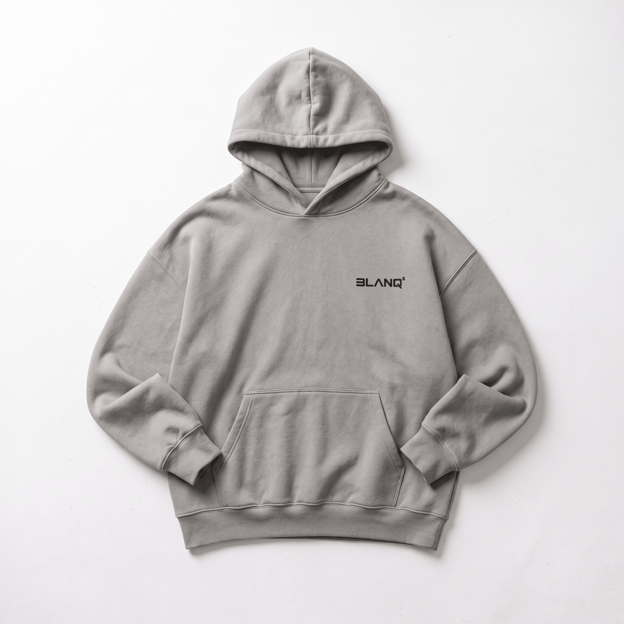GREY BASICS OVERSIZED HEAVYWEIGHT HOODIE - BLANQ²
