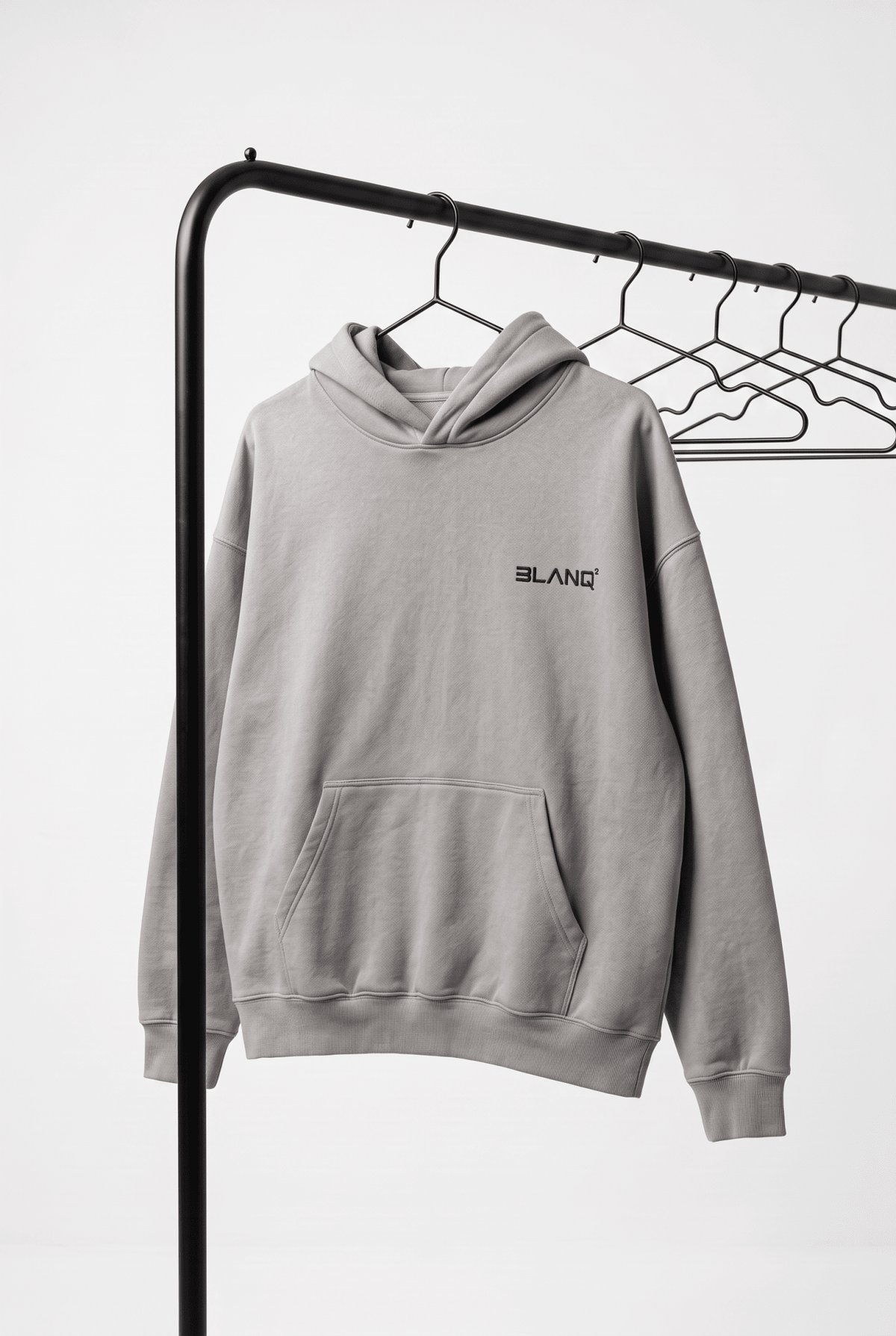 GREY BASICS OVERSIZED HEAVYWEIGHT HOODIE - BLANQ²