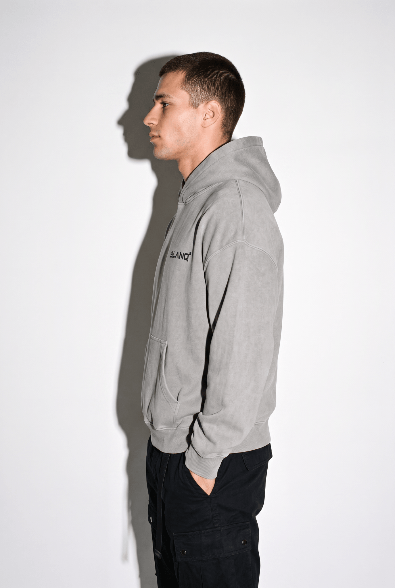 GREY BASICS OVERSIZED HEAVYWEIGHT HOODIE - BLANQ²