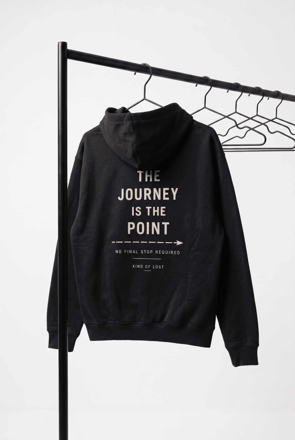 Journey Is The Point Fleeced Boxy Hoodie - BLANQ²