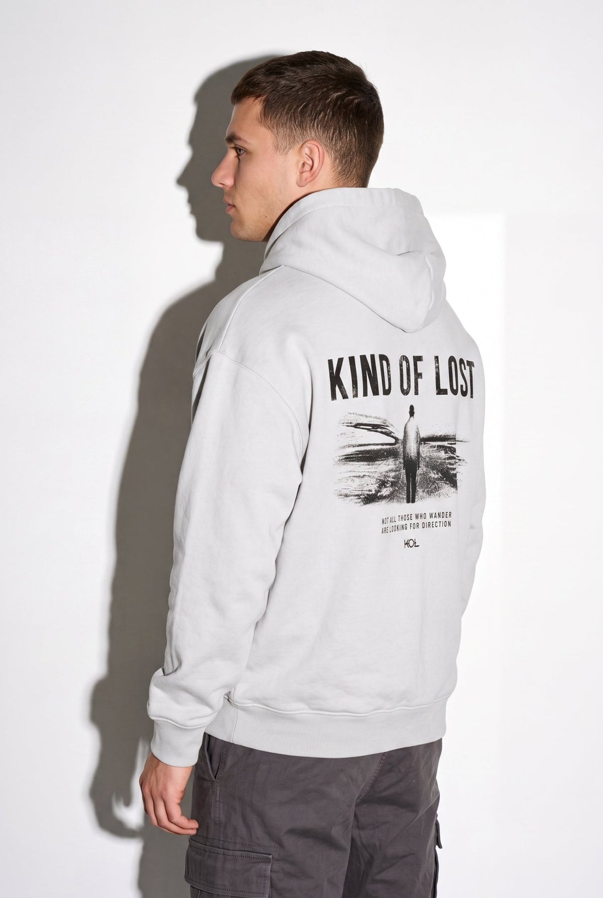 KIND OF LOST SNOW WASH OVERSIZED HOODIE - BLANQ²