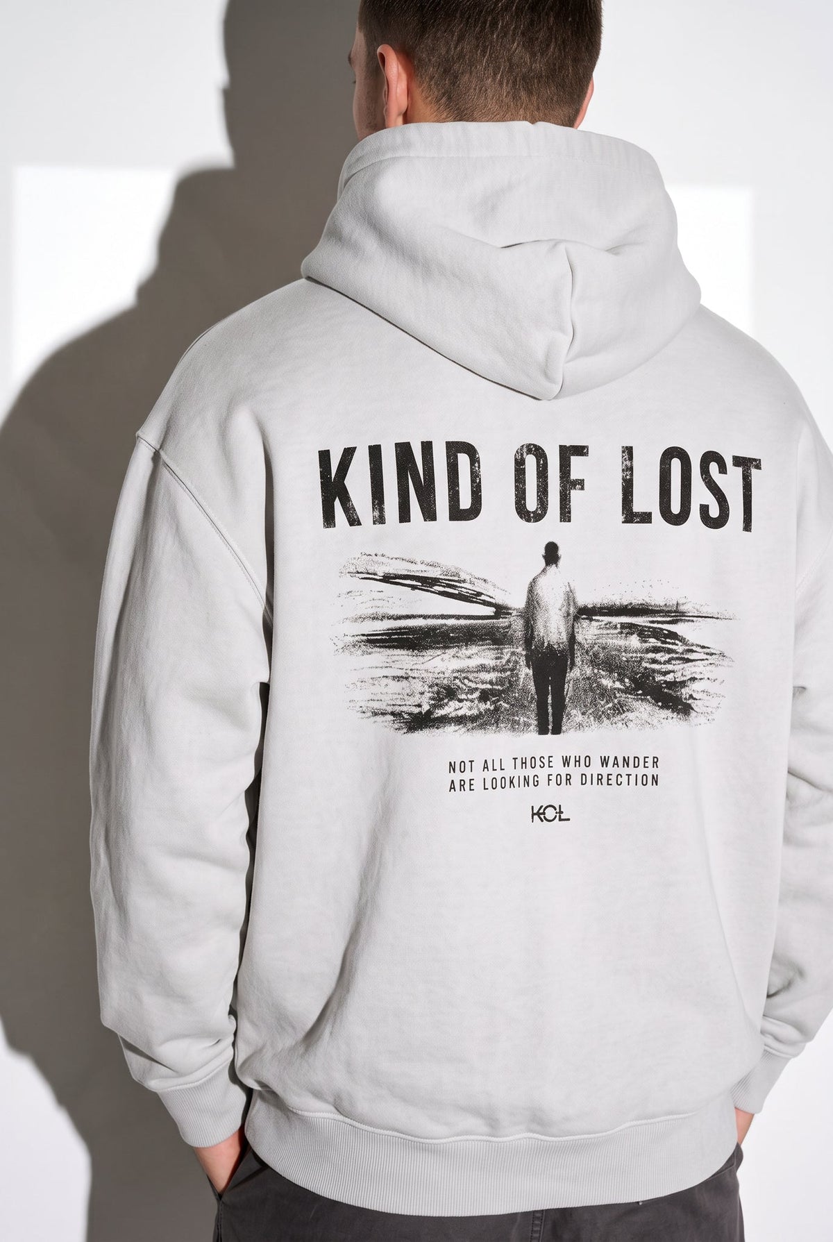KIND OF LOST SNOW WASH OVERSIZED HOODIE - BLANQ²