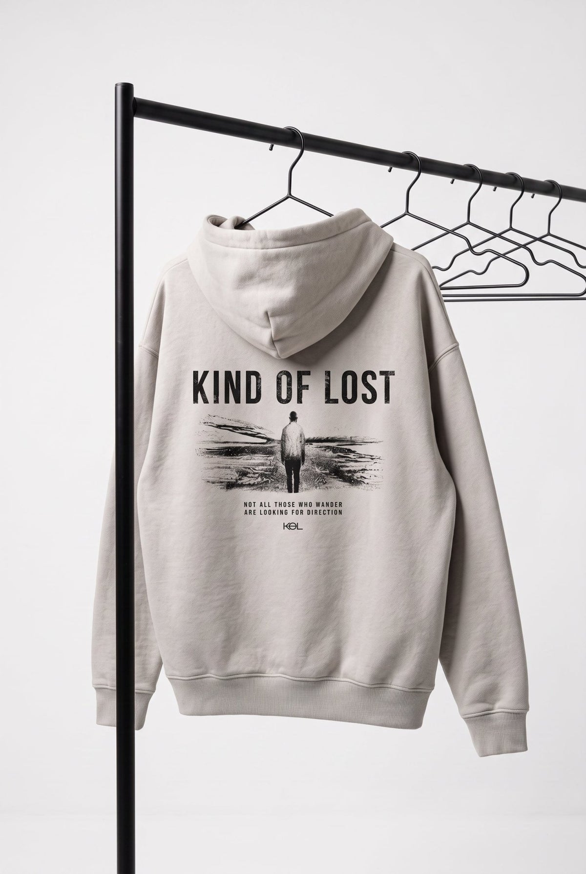 KIND OF LOST SNOW WASH OVERSIZED HOODIE - BLANQ²