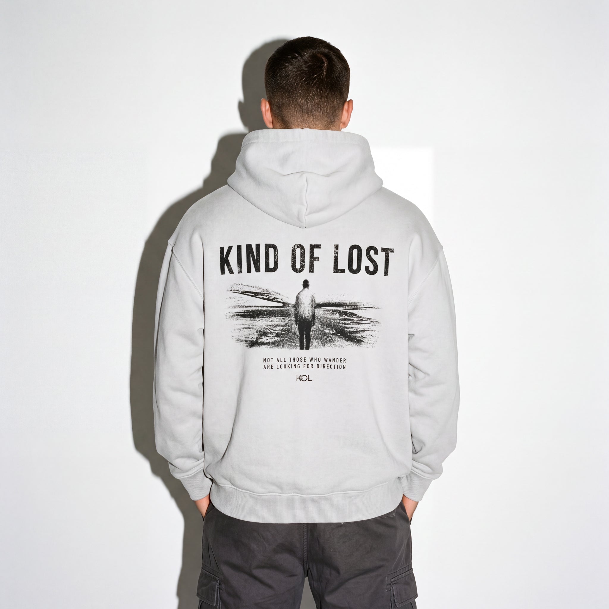KIND OF LOST SNOW WASH OVERSIZED HOODIE - BLANQ²