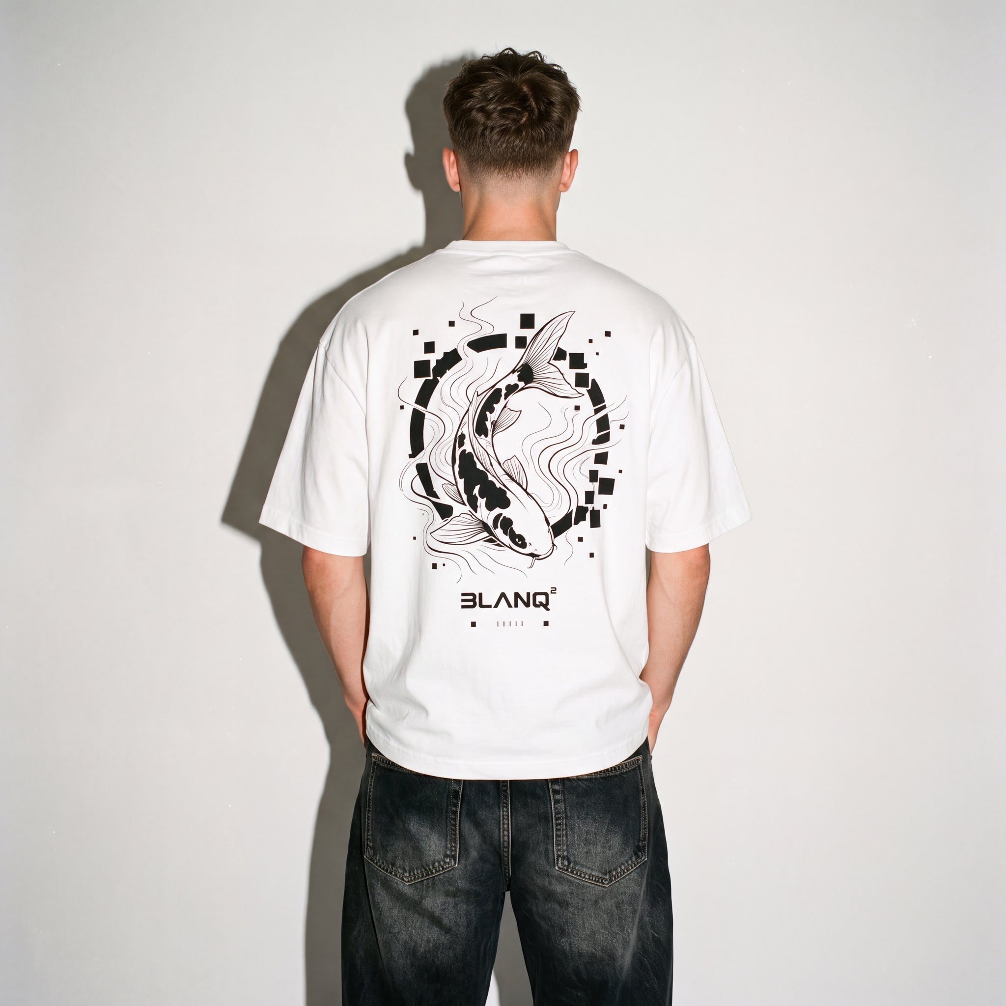 KOI WHITE OVERSIZED HEAVYWEIGHT T-SHIRT - BLANQ²