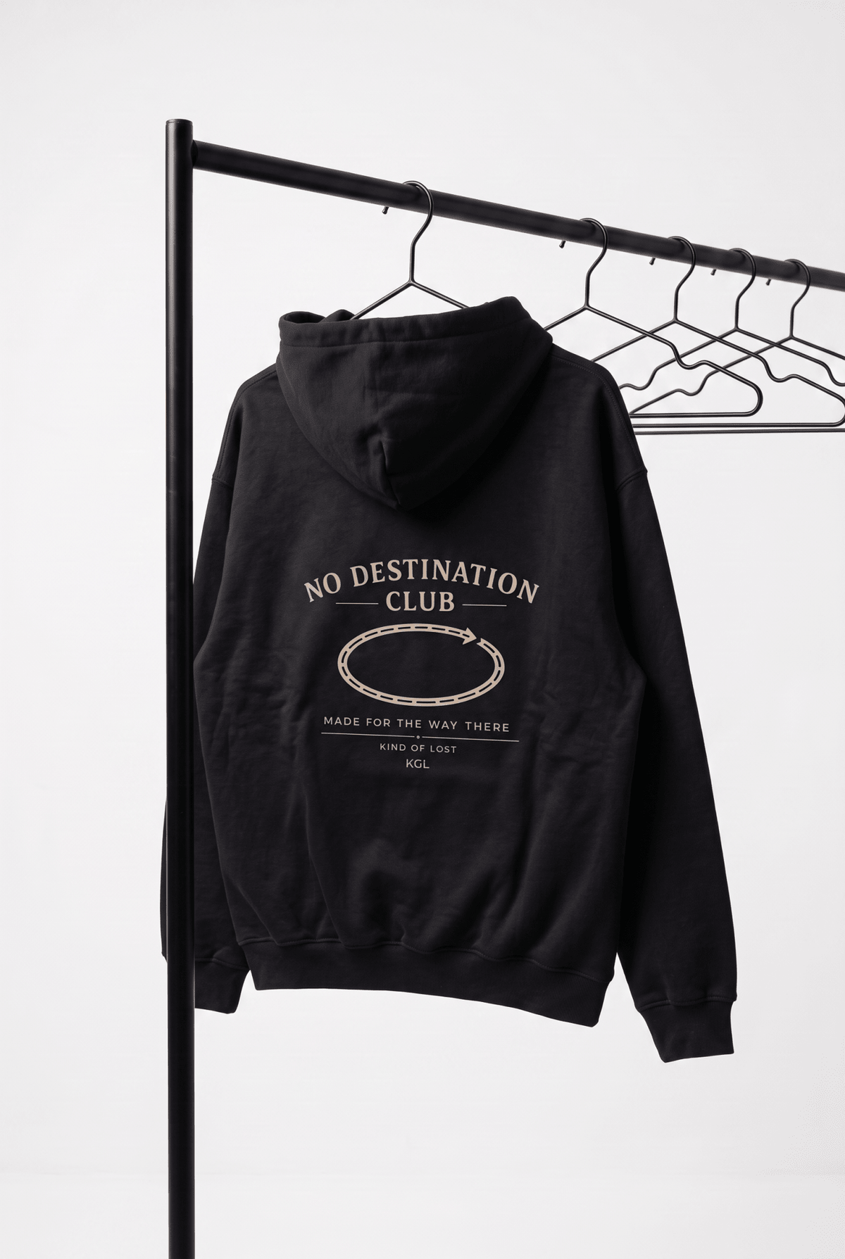 No Destination Club Fleeced Boxy Hoodie - BLANQ²