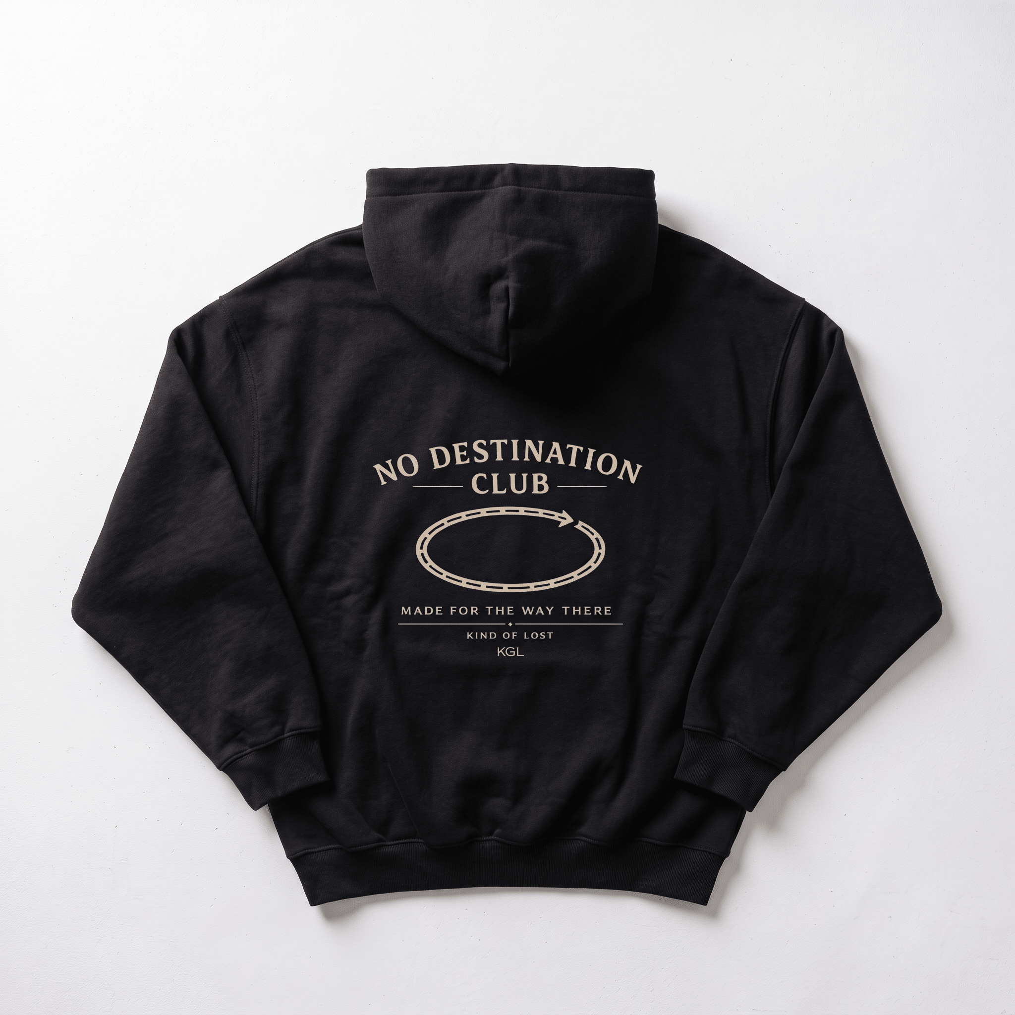 No Destination Club Fleeced Boxy Hoodie - BLANQ²