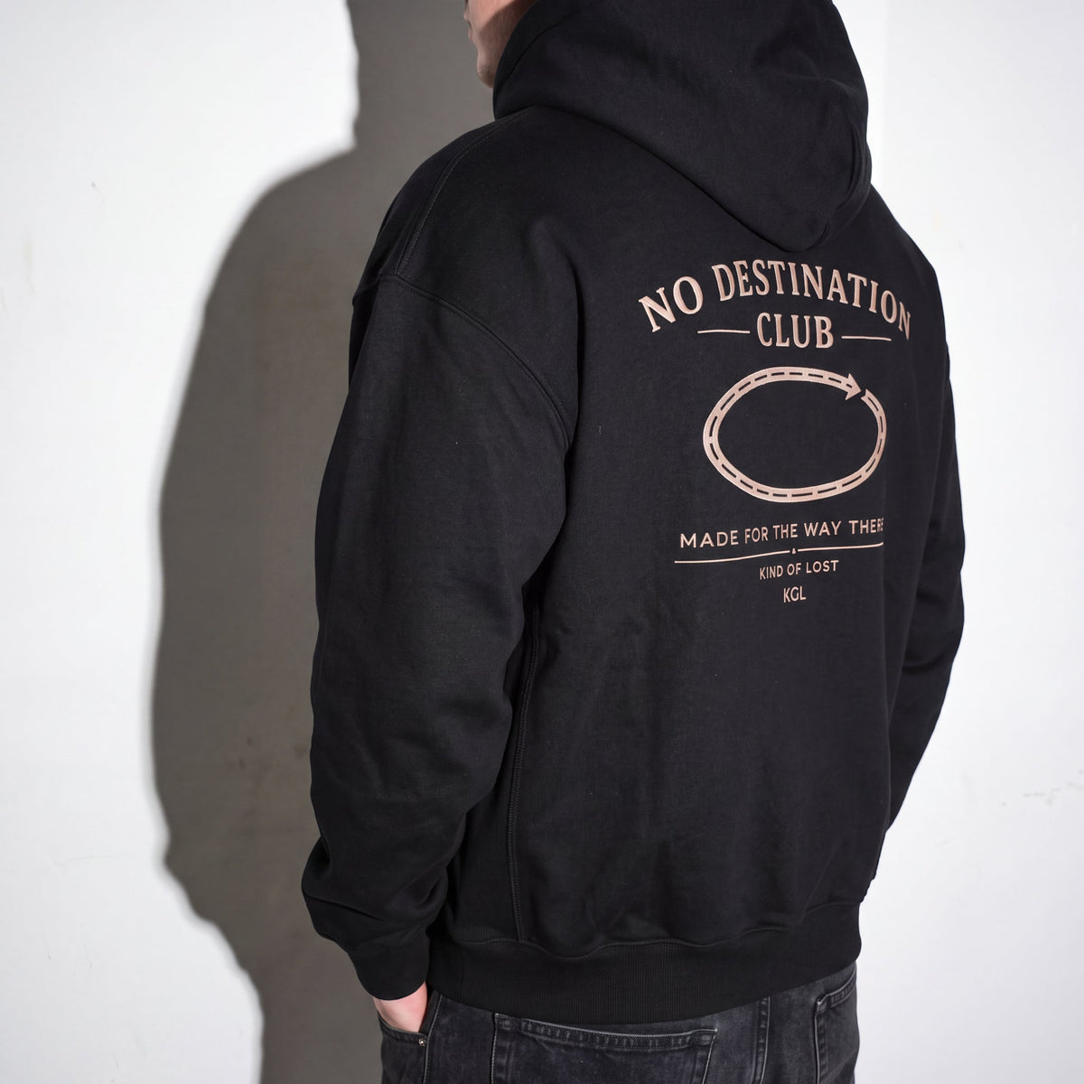 No Destination Club Fleeced Boxy Hoodie - BLANQ²