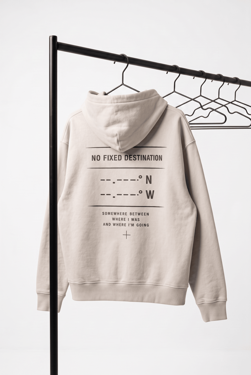 NO FIXED DESTINATION SNOW WASH OVERSIZED HOODIE - BLANQ²