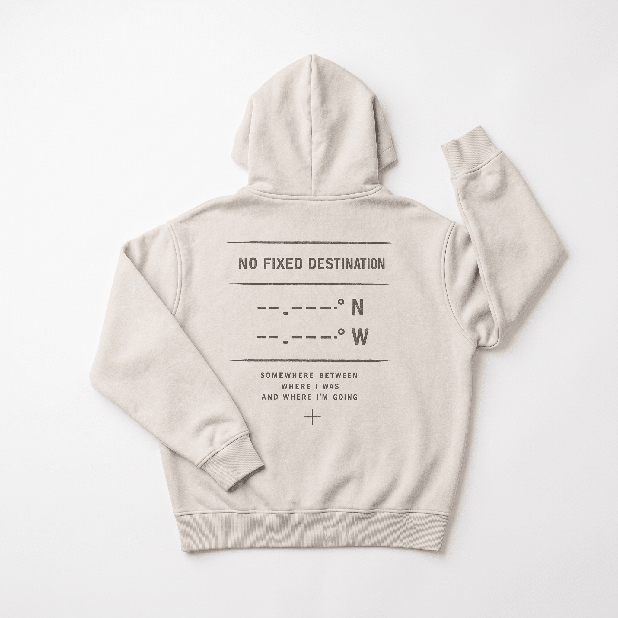 NO FIXED DESTINATION SNOW WASH OVERSIZED HOODIE - BLANQ²