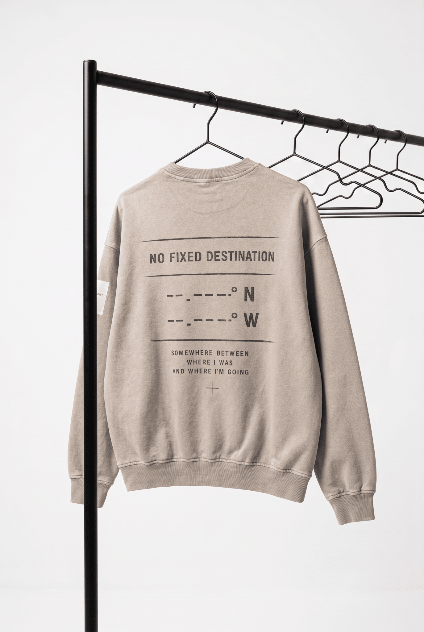 NO FIXED DESTINATION SNOW WASH OVERSIZED SWEATSHIRT - BLANQ²