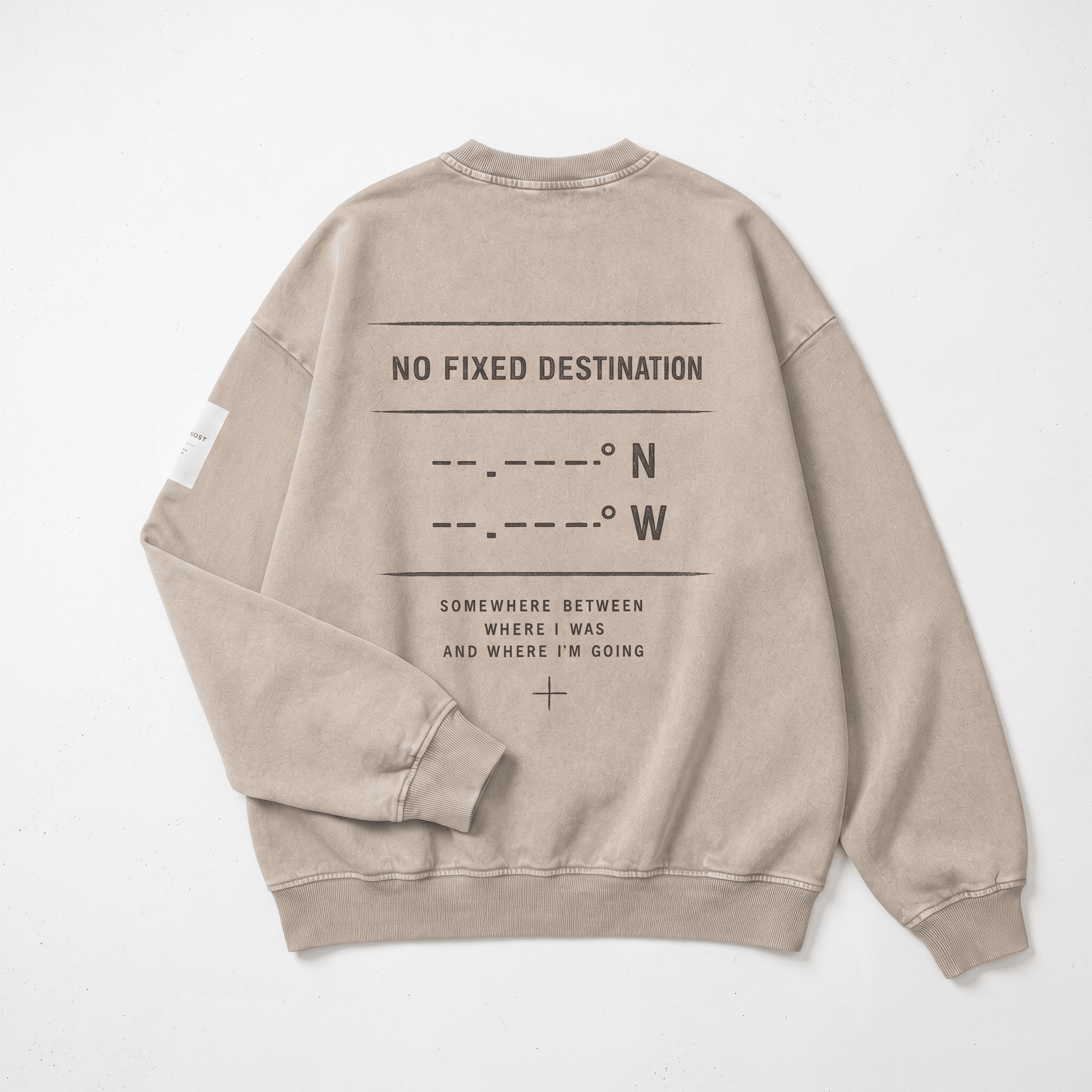 NO FIXED DESTINATION SNOW WASH OVERSIZED SWEATSHIRT - BLANQ²