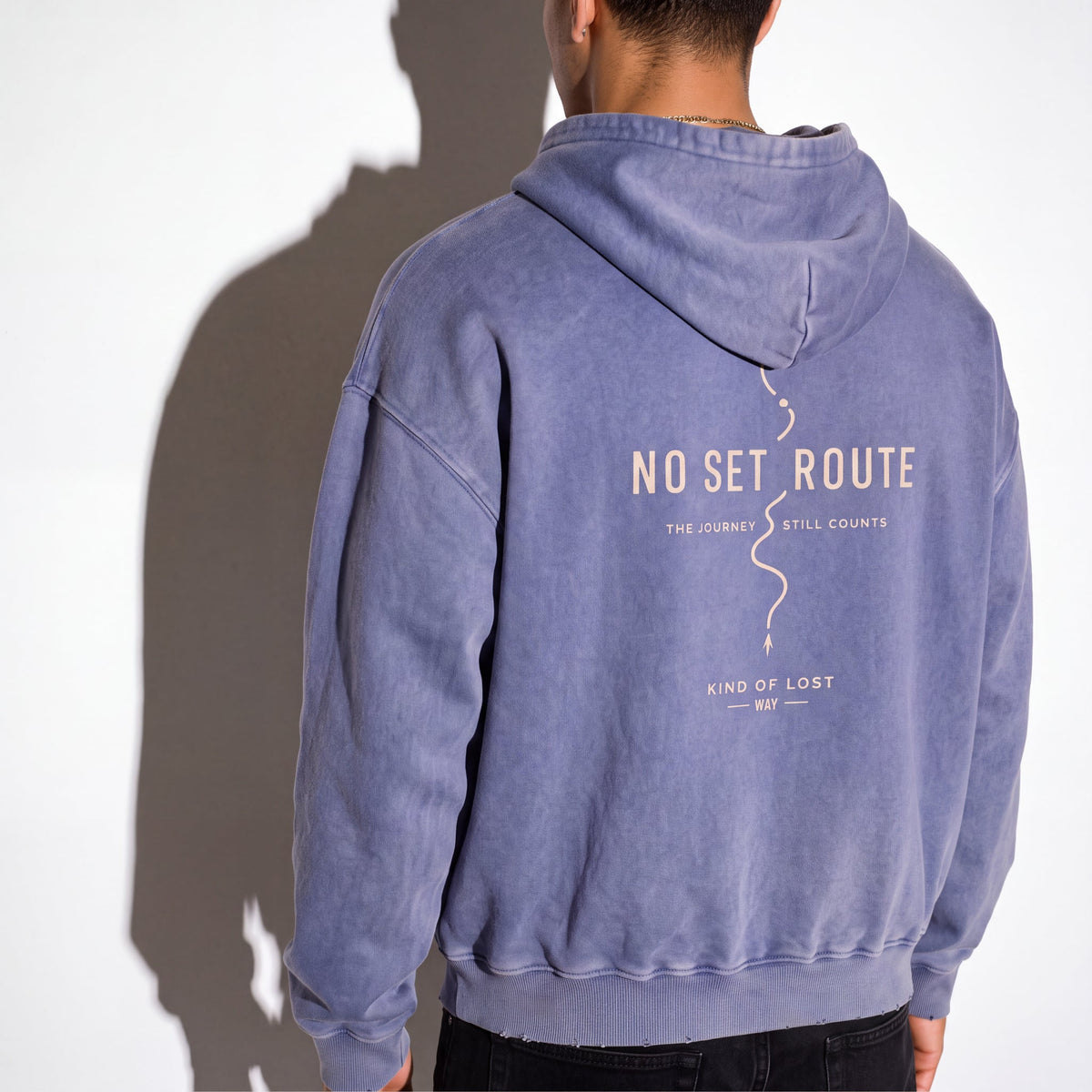 No Set Route Distressed Hoodie - BLANQ²