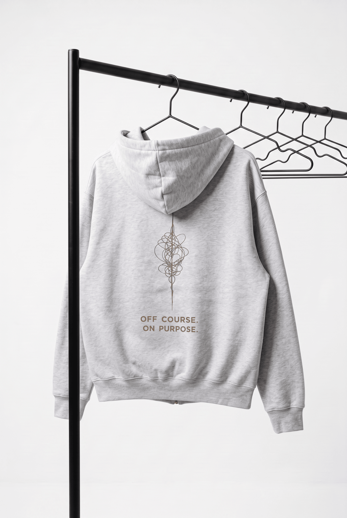 Off Course, On Purpose Oversized Fleeced Hoodie - BLANQ²