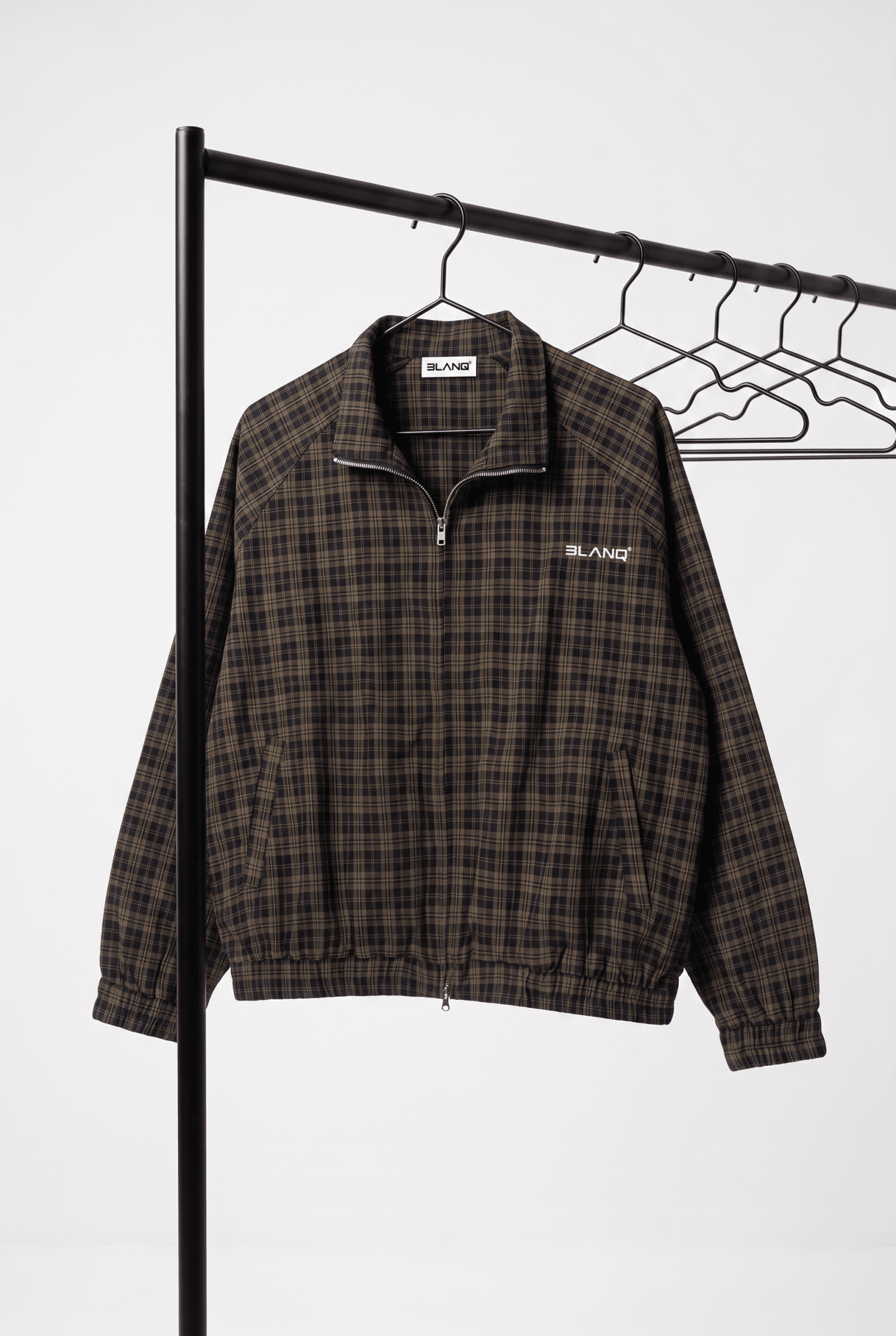Plaid Full-Zip Track Jacket - BLANQ²