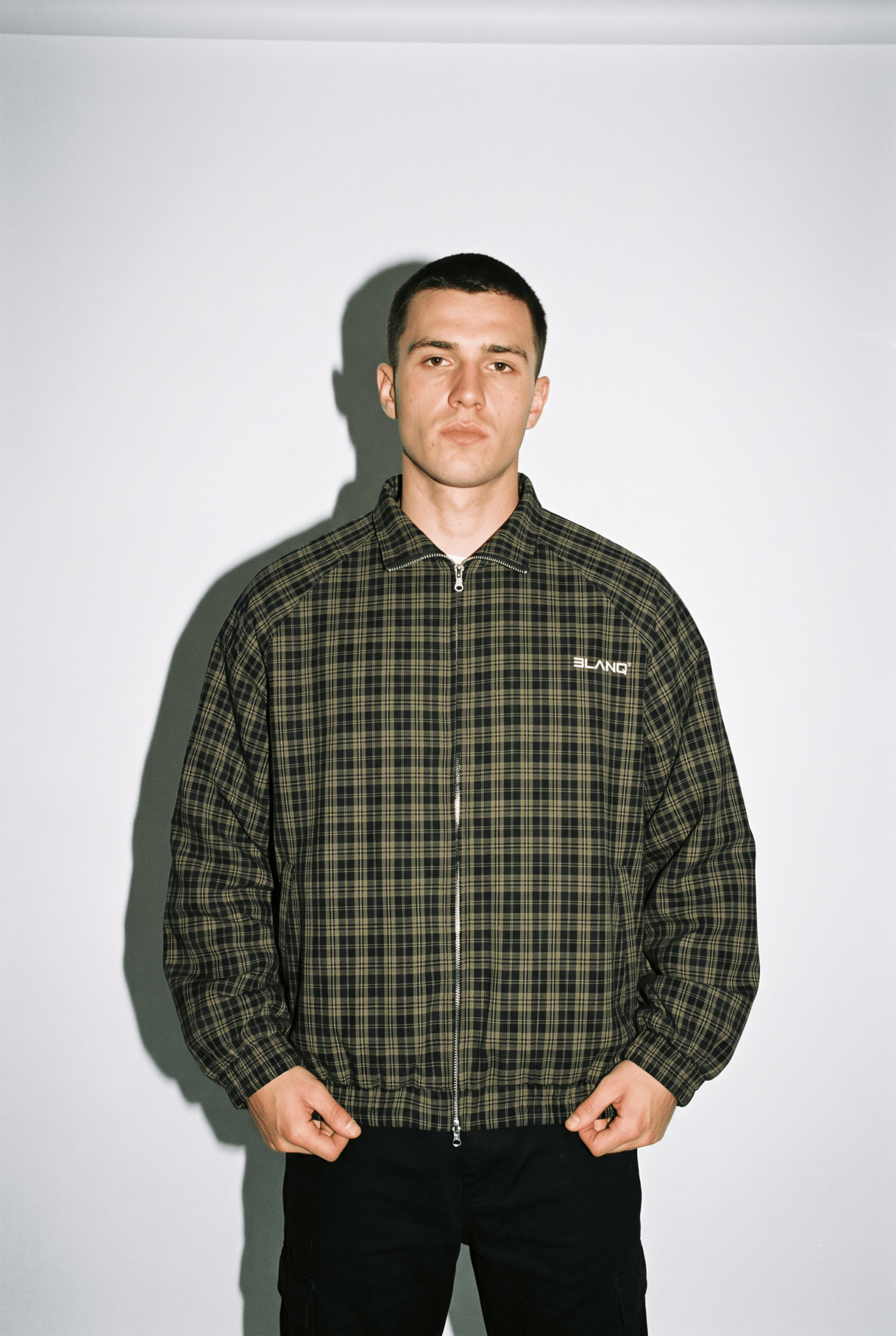 Plaid Full-Zip Track Jacket - BLANQ²