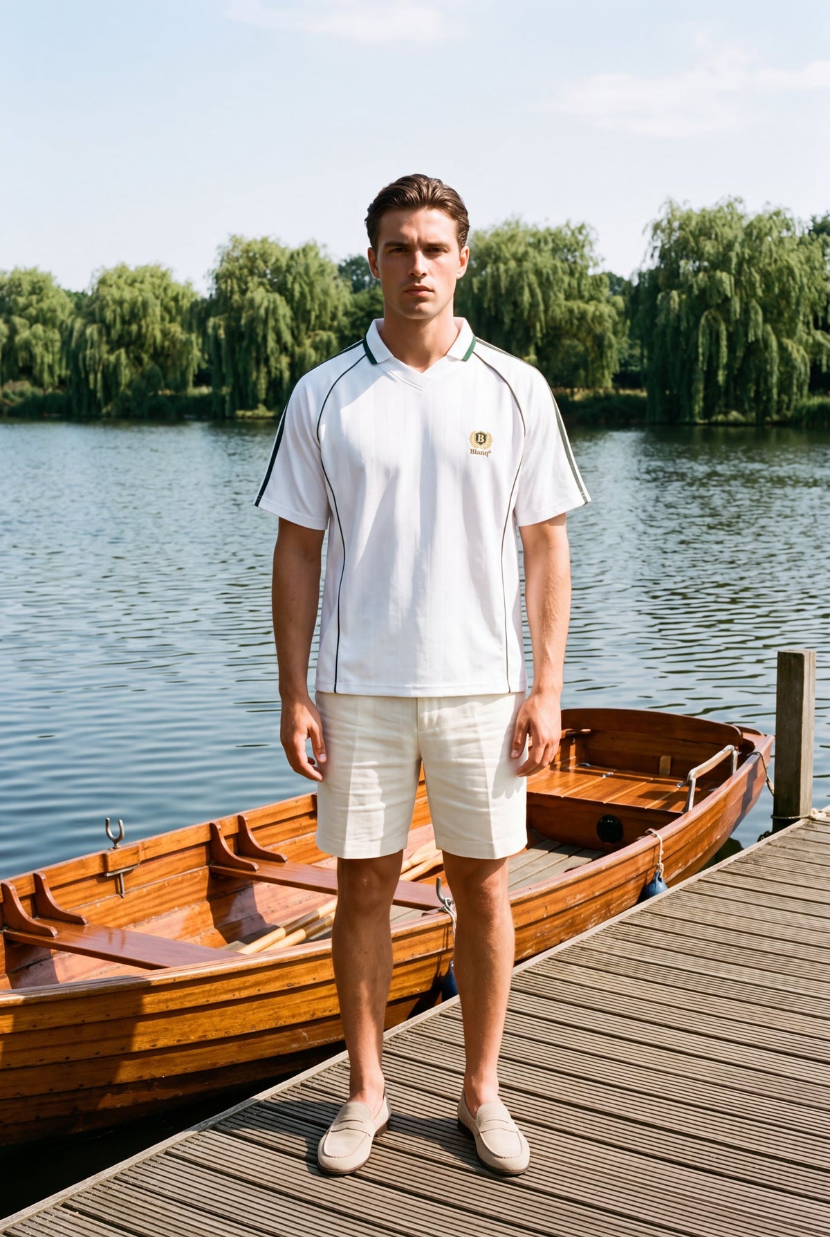 Shadow Stripe Collared Soccer Jersey - BLANQ²
