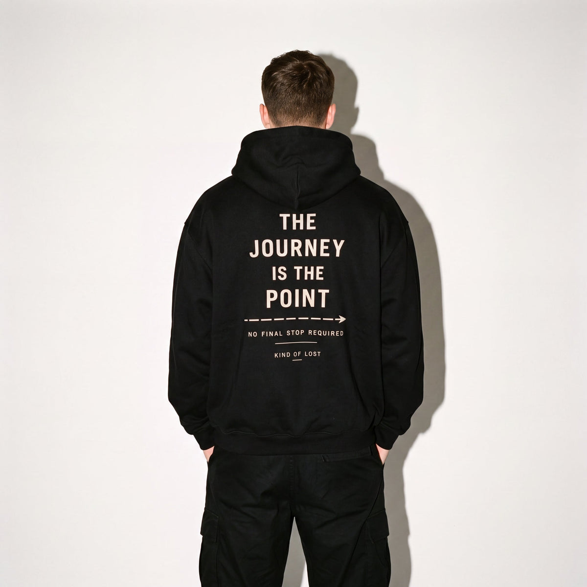 The Journey Is The Point Fleeced Boxy Hoodie - BLANQ²