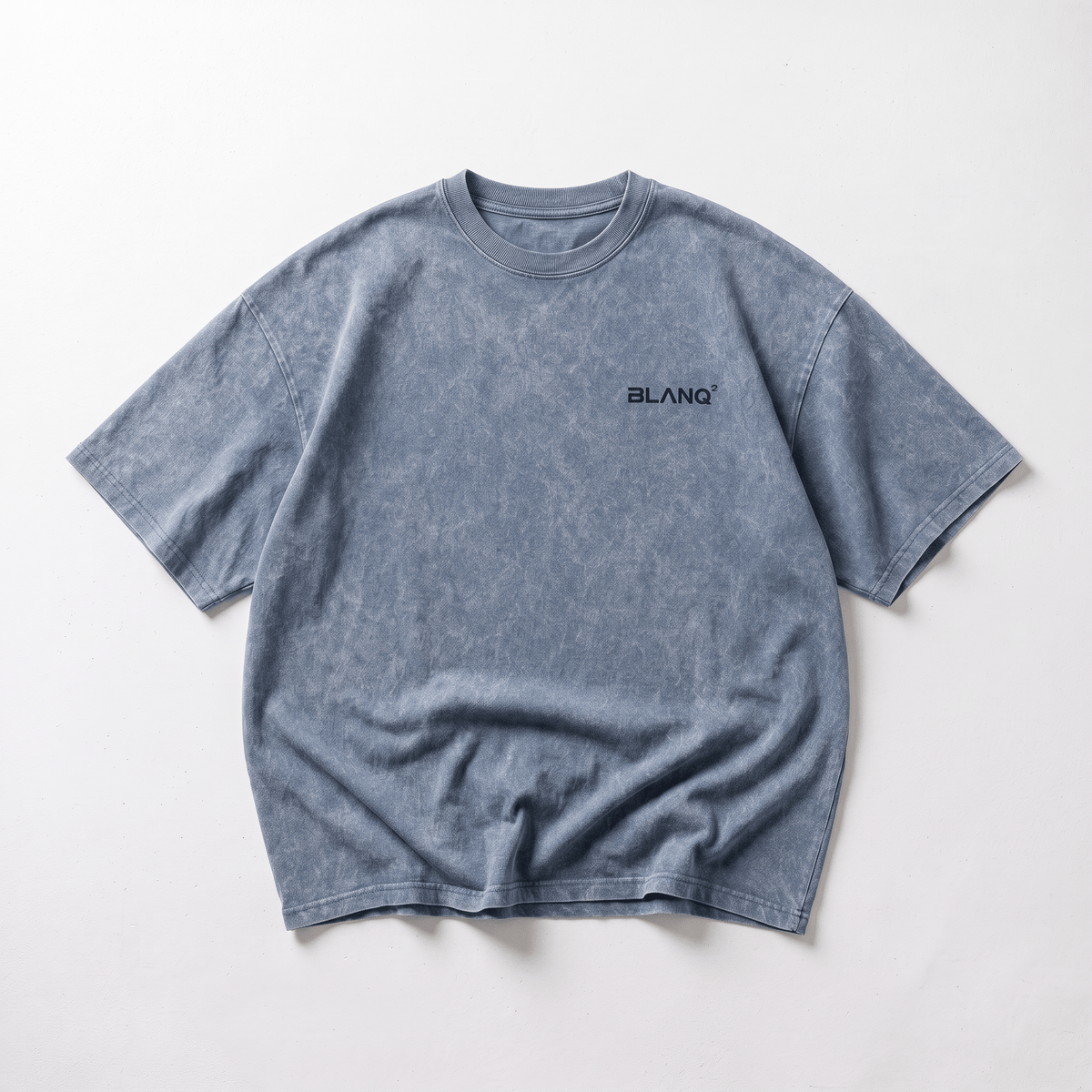 WASHED BLUE BASICS OVERSIZED HEAVYWEIGHT T-SHIRT - BLANQ²