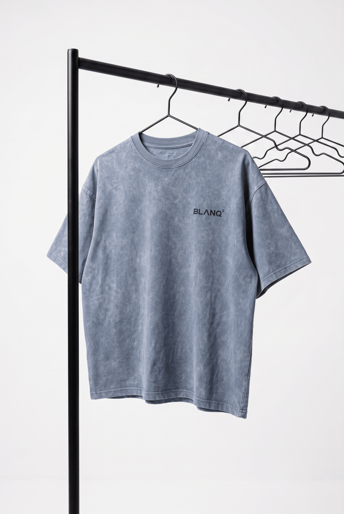WASHED BLUE BASICS OVERSIZED HEAVYWEIGHT T-SHIRT - BLANQ²
