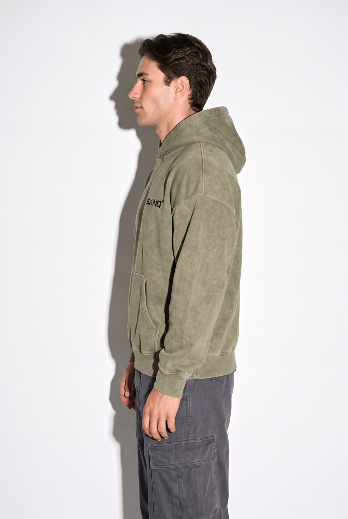 WASHED GREEN BASICS OVERSIZED HEAVYWEIGHT HOODIE - BLANQ²