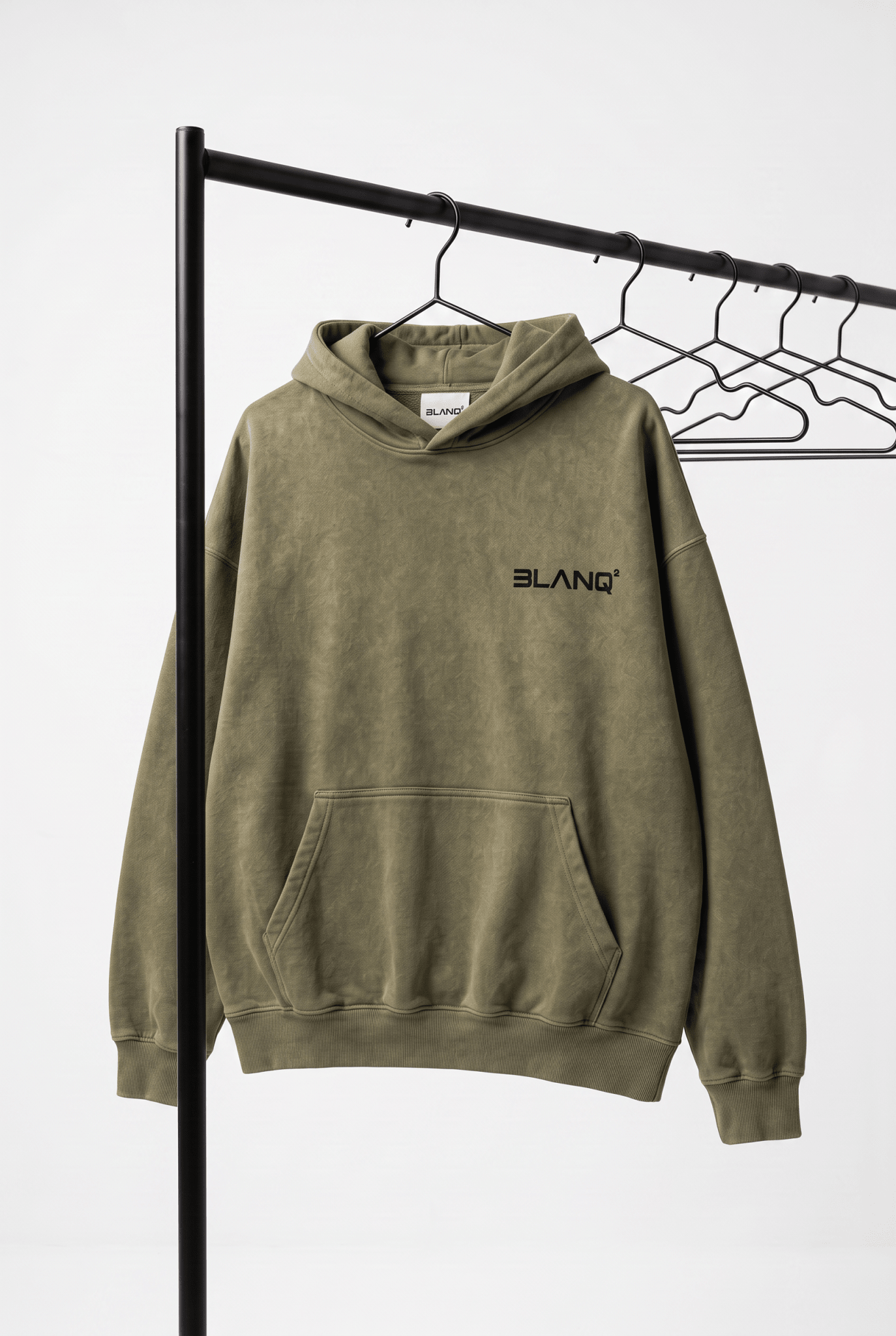 WASHED GREEN BASICS OVERSIZED HEAVYWEIGHT HOODIE - BLANQ²