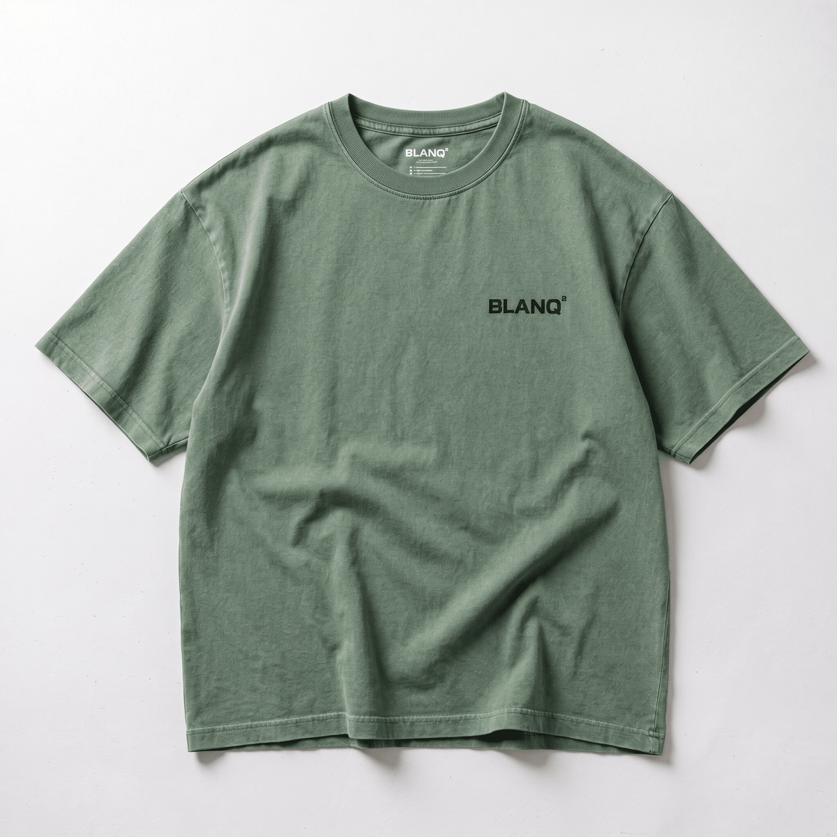 WASHED GREEN BASICS OVERSIZED HEAVYWEIGHT T-SHIRT - BLANQ²