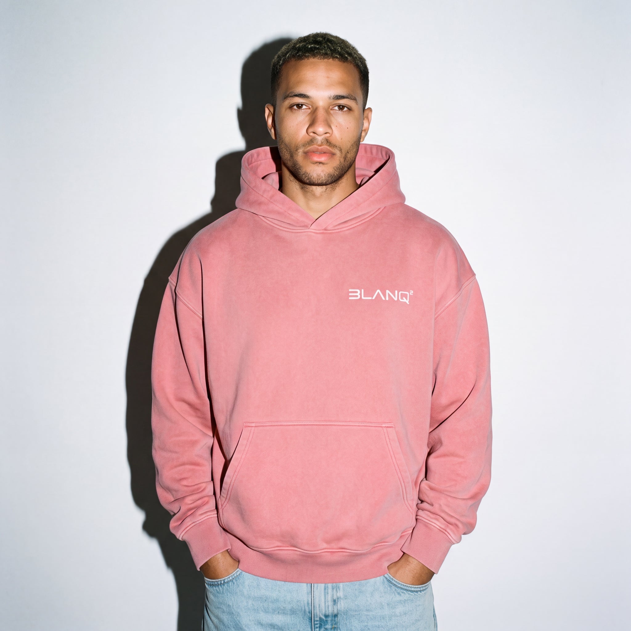 WASHED PINK BASICS OVERSIZED HEAVYWEIGHT HOODIE - BLANQ²