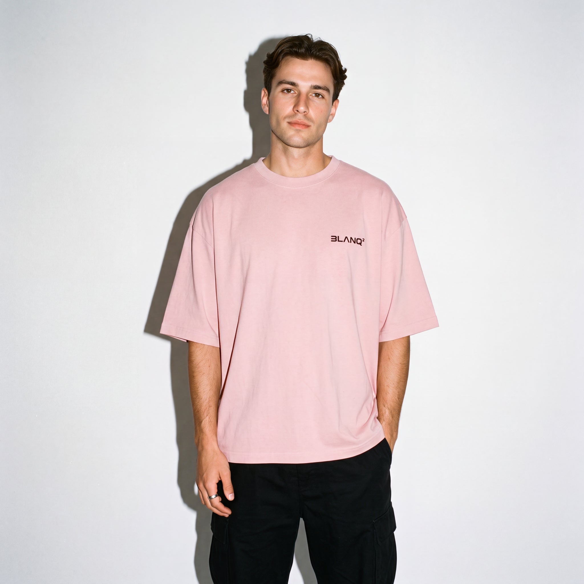 WASHED PINK BASICS OVERSIZED HEAVYWEIGHT T-SHIRT - BLANQ²